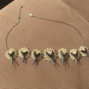 Vintage ivory shark tooth necklace